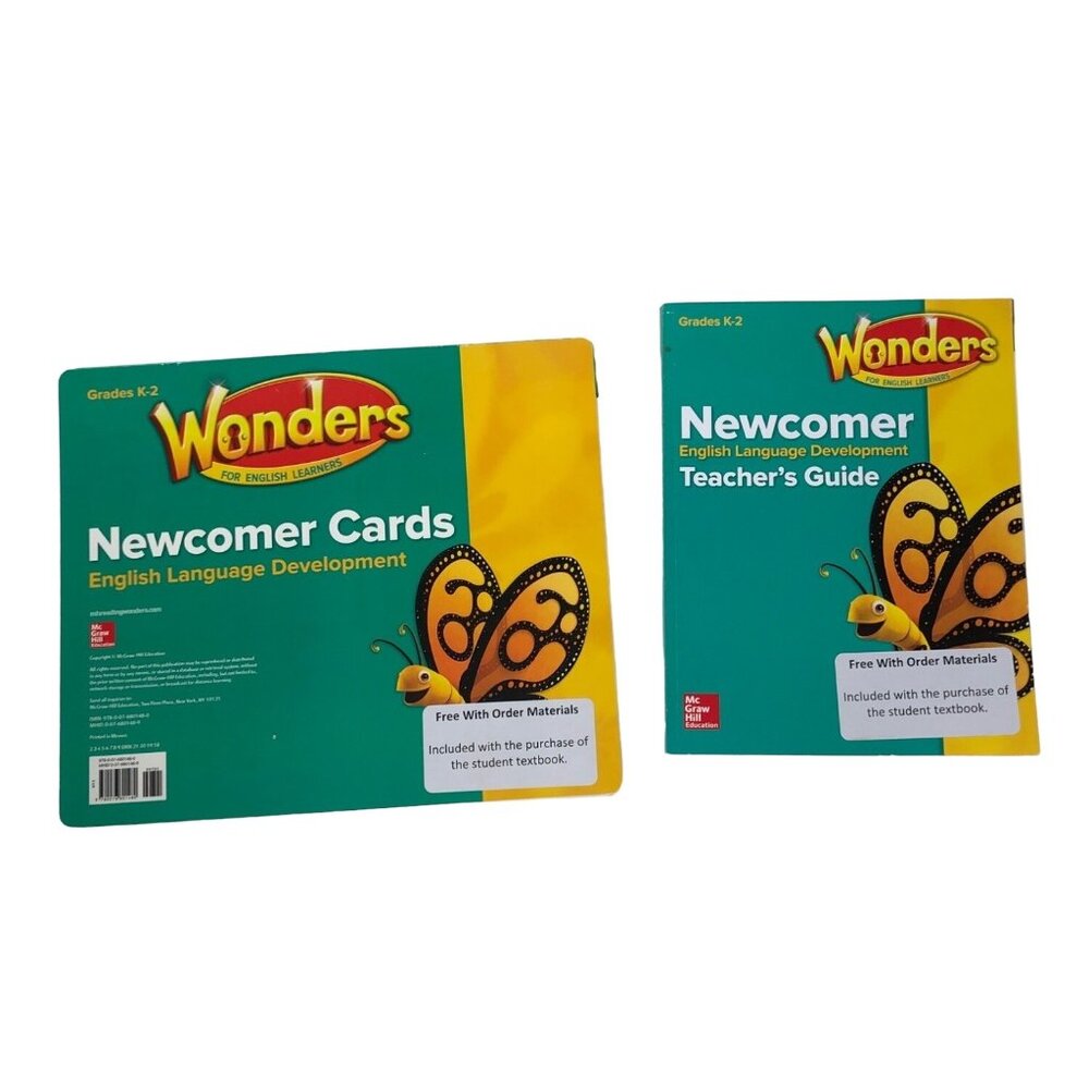 Wonders Newcomer Teachers Guide & Cards Set Grades K-2 Homeschool English Langua